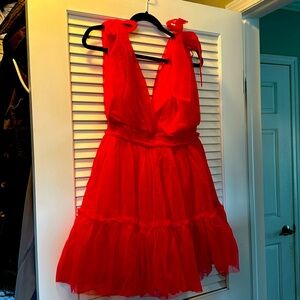 Red cocktail dress